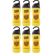 FRESH START TEA TREE & LEMON SHOWER GEL 400ML - Pack of 6