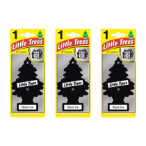Little Trees Car Air Freshener Black Ice - Pack of 3