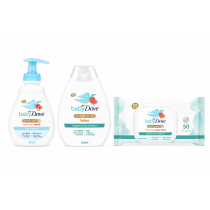 Dove Baby Sensitive Skin Care Bundle – Head to Toe Wash 200ml, Moisturising Wipes 50 Pack & Fragrance Free Lotion 200ml