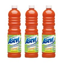 Asevi Orange Concentrated Floor Cleaner Liquid 1 Litre - Pack of 3