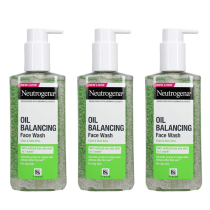 Neutrogena Oil Balancing Lime & Aloe Vera Face Wash 200ml - Pack of 3