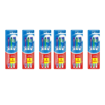 Colgate Extra Clean 3-Pack Toothbrush with Back Teeth Reach - Pack of 6
