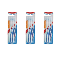 Aquafresh Flex Toothbrush 3 in a Pack Multi-coloured