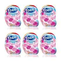 Bloo Brilliant Gel All in 1 Toilet Rim Block Cleaner Spring Rain 42g - Pack of 6