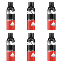 Gillette Original Scent Shave Foam 200ml can on white background
