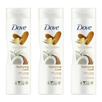 Dove Body Lotion Coconut Oil & Almond Milk 400ml - Pack of 3