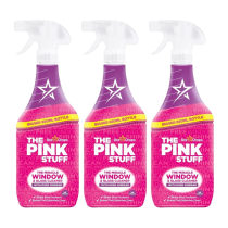 Stardrops Pink Stuff Window & Glass Cleaner With Rose Vinegar Spray 850ML - Pack of 3