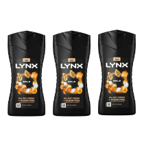 Lynx Gold Shower Gel Body Wash for Men 225ml - Pack of 3