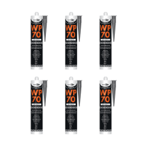 Bond It WP70 Anthracite Neutral Cure Silicone Sealant Rapid Curing 310 ml - Pack of 6