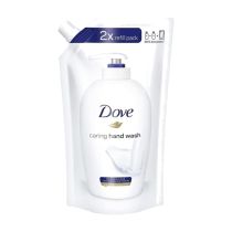 Dove Caring Liquid Hand Wash Refill 500ml pouch on white background
