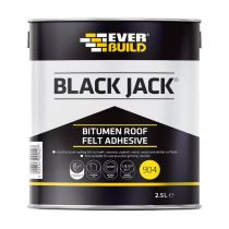 Everbuild Black Jack 904 Bitumen Roof Felt Adhesive Black 2.5 Litre  486993