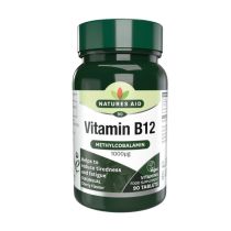 Natures Aid Vitamin B12 Sublingual Methylcobalamin 90 Tablets - Pack Of 1