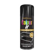 Paint Factory Colour It Black Matt Spray Paint 400ml