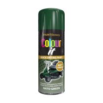 Paint Factory Colour It Quick Drying Spray Paint Nato Green Matt Finish 400ml
