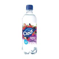Perfectly Clear Summer Fruit Flavour Still Spring Water 500ml bottle on a clean surface
