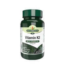 Natures Aid Vitamin K2 100µg with Vitamin D3 30 Capsules 