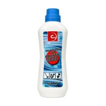Essential Power Drain Cleaner With Caustic Soda 500g tub on a utility room shelf
