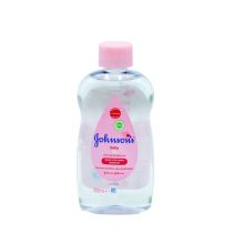 Johnson's Baby Oil Pure and Gentle Daily Care 300ml bottle on a clean nursery shelf