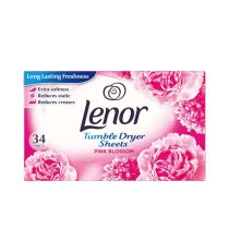Lenor Tumble Dryer Sheets with Pink Blossom Scent 34 Sheets