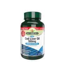 Natures Aid Cod Liver Oil 550mg With Vitamin A & D 120 Softgels