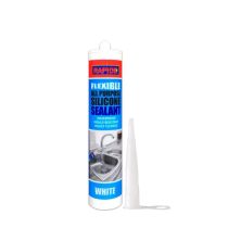 Rapide All-Purpose Flexible Silicone Sealant Cartridge White 260ml