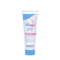 Sebamed Baby Cream Extra Soft 50ml tube on a clean nursery changing table