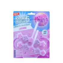 Max Flush Lavender Toilet Rim Block Cleaner Twin Pack