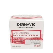 
Derma V10 Day & Night Cream Anti-Ageing with Retinol, Almond Oil & Vitamin E 50ml
