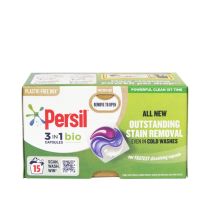 Persil 3 in 1 Bio Detergent Laundry Washing Capsules 15 Washes