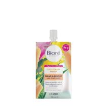 Biore Clear & Bright Yuzu Lemon + Papaya AHA Clay Face Mask 50ml