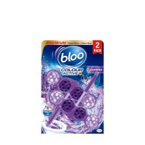 Bloo Colour Active+ Toilet Rim Block Lavender Anti-Limescale 2x50g