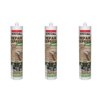 Soudal Repair Express Cement Tube Beige 290ml - Pack of 3