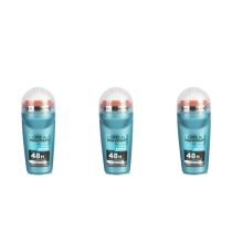 Loreal Paris Men Expert Cool Power Roll-On 50ml - Pack of 3