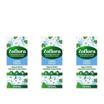 Zoflora 3in1 Action Concentrated Disinfectant Linen Fresh 500ml - Pack of 3