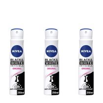 Nivea Black And White Invisible Original Antiperspirant Women Spray 150ml - Pack of 3