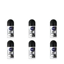 Nivea Men Black & White Invisible Roll on 50ml - Pack of 6