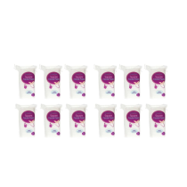 Cotton Tree Square Facial Pads 100% Pure Cotton 40 Pads for Gentle Care - Pack of 12