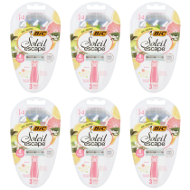 BIC Soleil Bella Colours 4-Blade Female Razors Set of 3 - Pack of 6