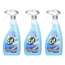 Cif Professional Window & Multi-Surface Cleaner Spray 750ml - Pack of 3