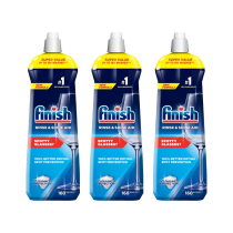 Finish Rinse Aid for Shinier and Drier Dishes Original 800ML - Pack of 3