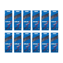 Gillette 2 Disposable Razor For Men 5 Units - Pack of 12