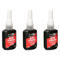 Bond It Industrial A70 Studlock Anaerobic Adhesive with Green Liquid 25ml - Pack of 3