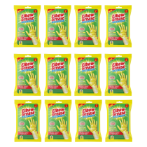 Elbow Grease Rubber Gloves Extra Strong Non-Slip Size Large - Pack of 12