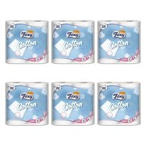 Foxy Cotton Luxury 5ply Thick Toilet Paper 4 Rolls - Pack of 6