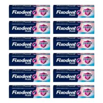 Fixodent Plus Food Barrier Denture Adhesive Cream 40 G - Pack of 12