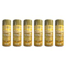 Paint Factory Metallic Gold Spray Paint 200 ml - Pack of 6