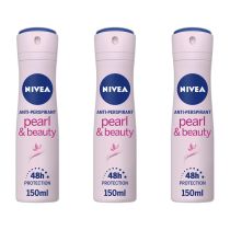 Nivea Pearl and Beauty Deodorant 150ml - Pack of 3