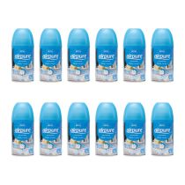 Airpure Automatic Air Freshener Refill Fresh Linen 250ml can on a living room shelf
