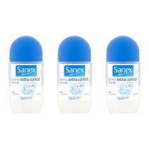 Sanex Dermo Extra Control Roll-On 50ml - Pack of 3