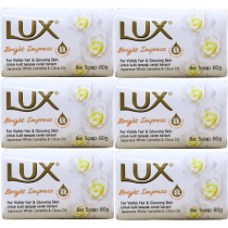 Lux Bright Impress Soap Bar Japanese White - Pack of 6